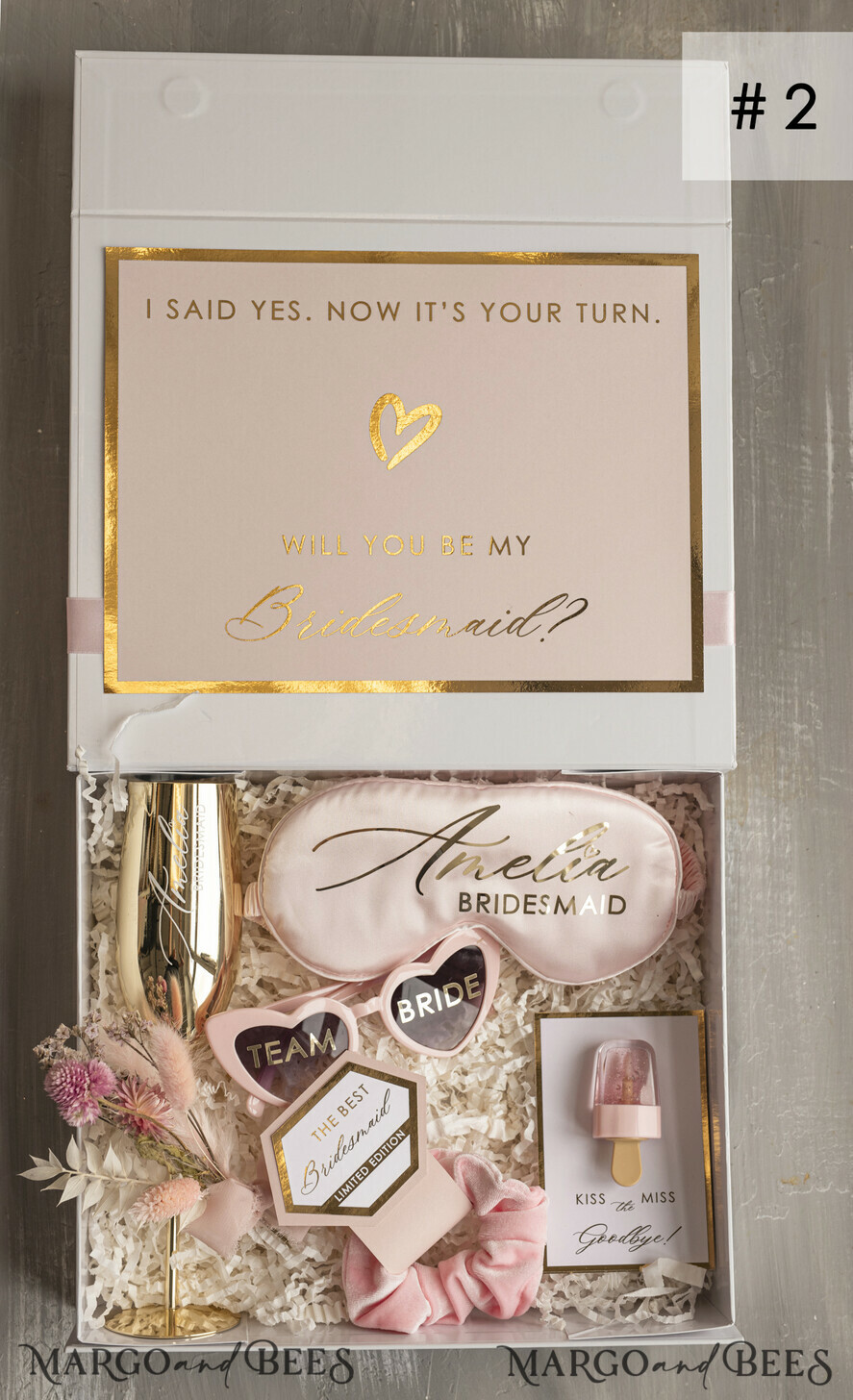 BRIDESMAID/BEST MAN BOX bridesmaid proposal box Personalized Bridesmaid Proposal Box with Robe, Complete Maid of Honour Box, Blush Will You Be My Bridesmaid box set