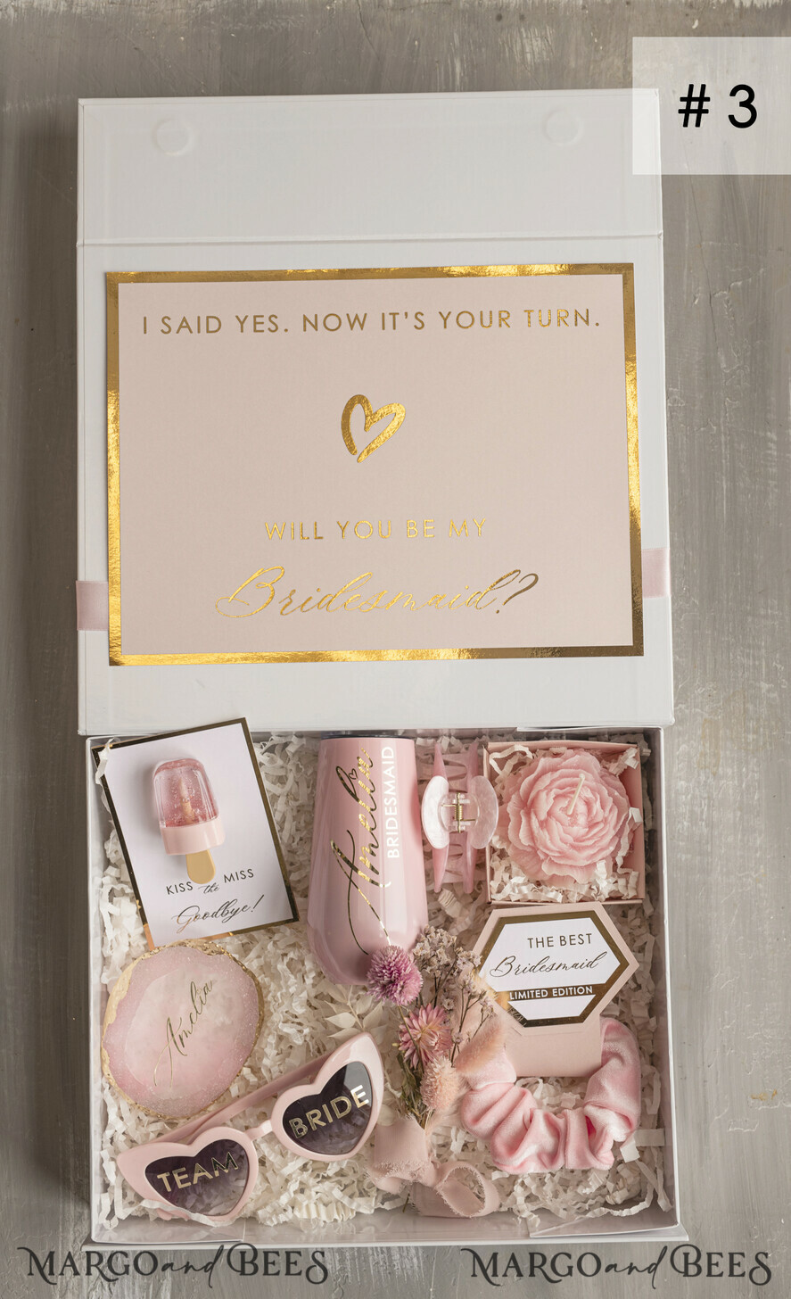 BRIDESMAID/BEST MAN BOX bridesmaid proposal box Personalized Bridesmaid Proposal Box with Robe, Complete Maid of Honour Box, Blush Will You Be My Bridesmaid box set