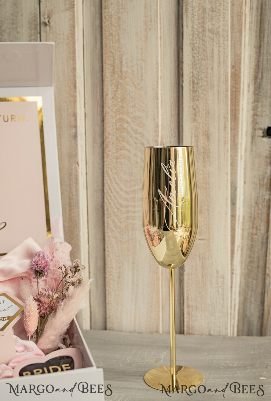BRIDESMAID/BEST MAN BOX bridesmaid proposal box Personalized Bridesmaid Proposal Box with Robe, Complete Maid of Honour Box, Blush Will You Be My Bridesmaid box set