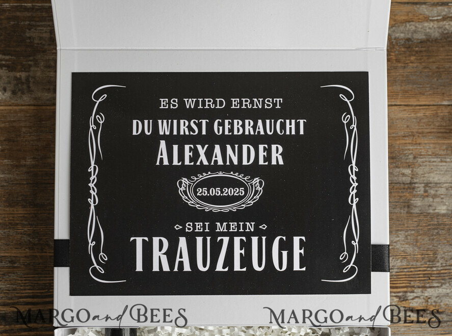 Brautjungfer/Trauzeuge Box Trauzeuge Fragen Geschenkbox Trauzeuge Fragen Geschenkbox Willst du mein Trauzeuge sein