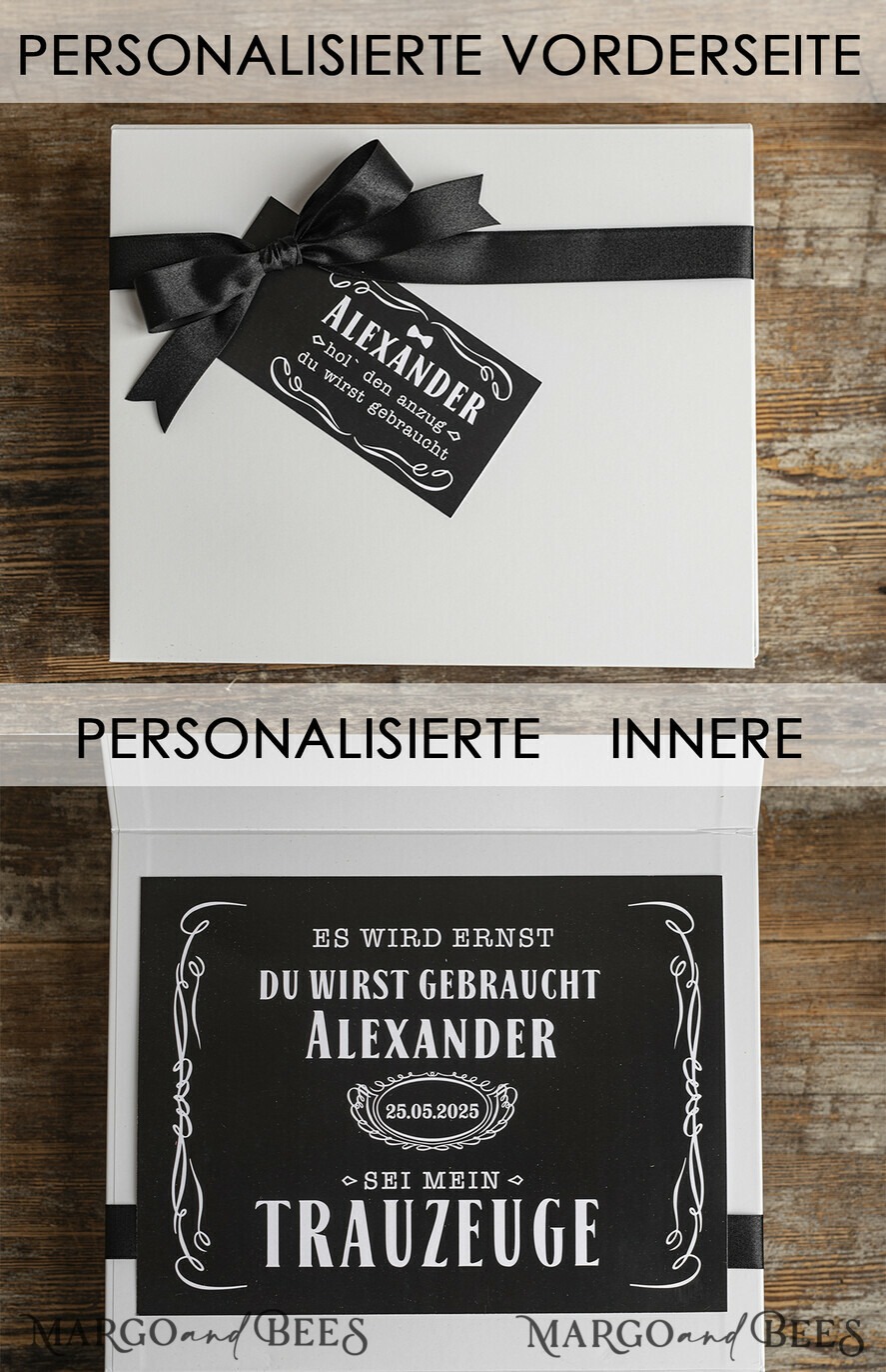 Brautjungfer/Trauzeuge Box Trauzeuge Fragen Geschenkbox Trauzeuge Fragen Geschenkbox Willst du mein Trauzeuge sein