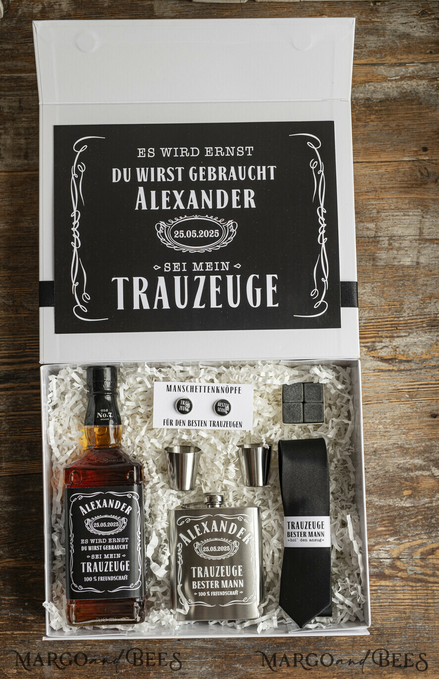 Brautjungfer/Trauzeuge Box Trauzeuge Fragen Geschenkbox Trauzeuge Fragen Geschenkbox Willst du mein Trauzeuge sein