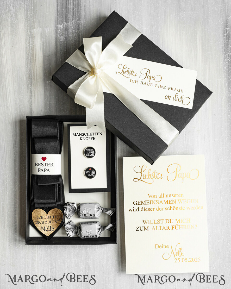 geschenk für die Eltern Papa, willst du mich zum Altar führen Manschettenknöpfe Vater der Braut