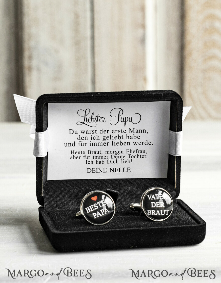 geschenk für die Eltern Papa, willst du mich zum Altar führen Manschettenknöpfe Vater der Braut