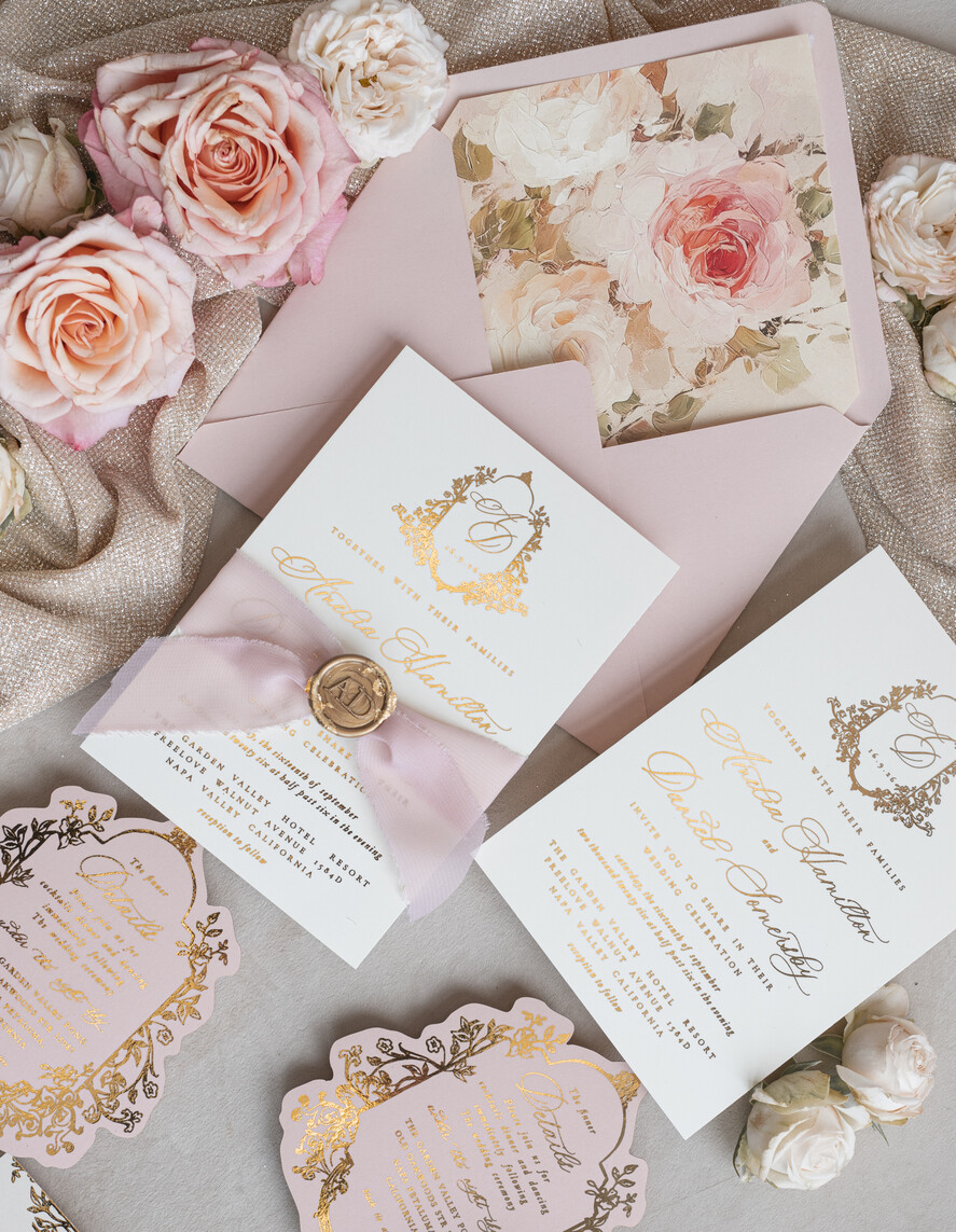 WEDDING INVITATIONS Vintage Baroque Vintage Baroque Wedding Invitation suite Beige Golden Fine art Roses Wedding Invitations with rsvp Victorian wedding crest Chinoiserie Invites Royal Ornamental frame