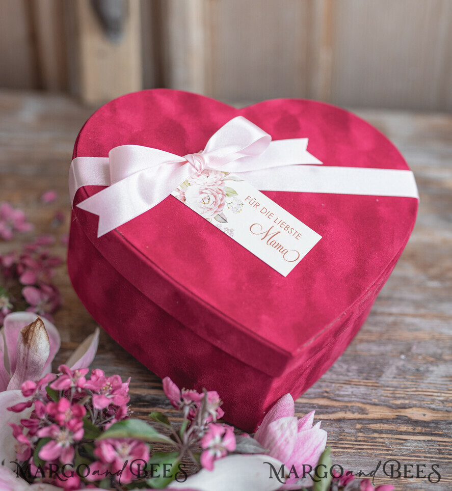 Geschenke zum Muttertag Muttertagsbox in Herzform Geschenkbox Herz für Mama mit Tasse, Kaffee, Tee, Honig & Grußkarte – stilvolles Muttertagsgeschenk, fertig verpackt und liebevoll gestaltet