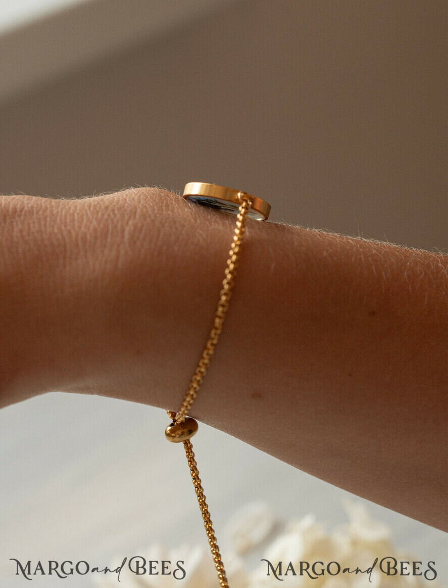 Geschenke zum Muttertag Schmuck für Mama zum Muttertag Geschenk für Mama – Armband mit Vergissmeinnicht-Blume in Geschenkbox mit Widmung