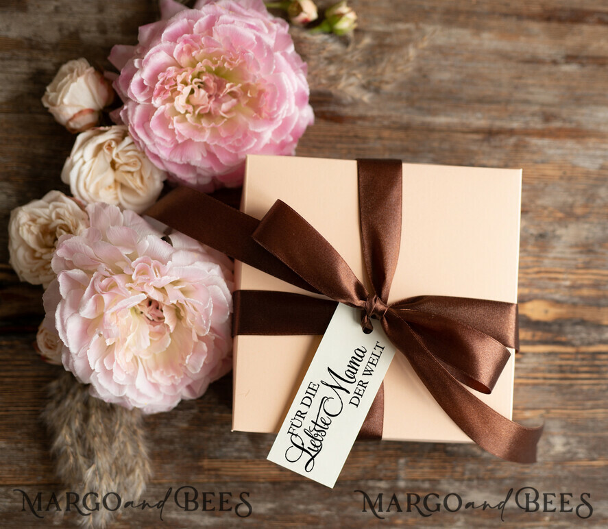 Geschenke zum Muttertag Grußkarten für Mama Holzkarte mit Herz für Mama – Geschenkidee zum Muttertag mit Umschlag & Siegel