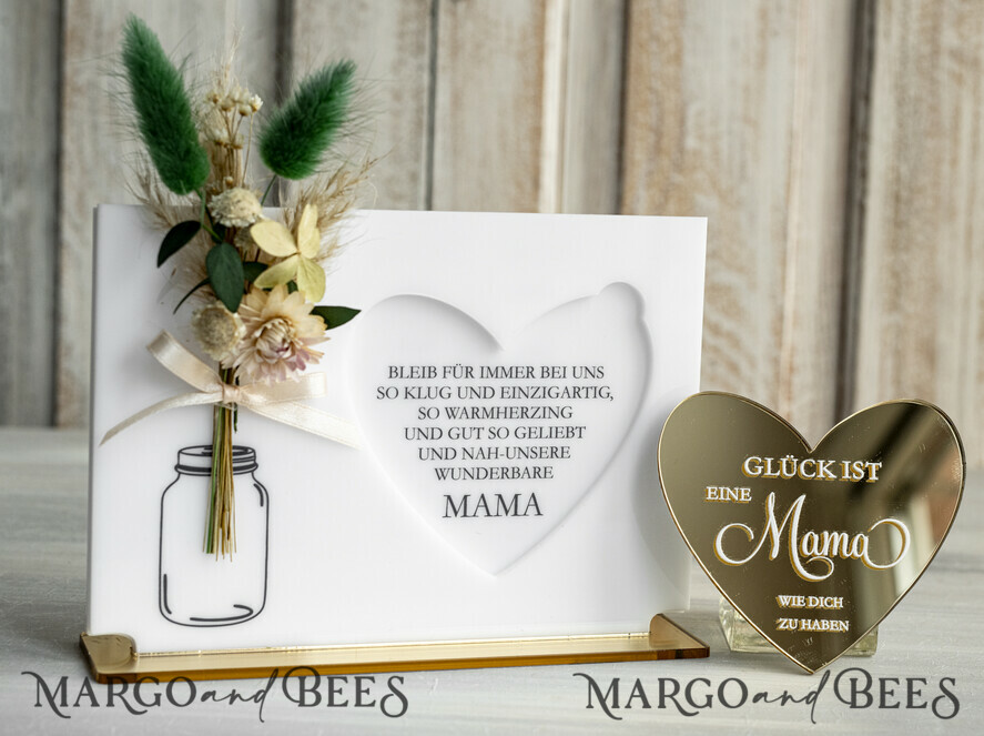 Geschenke zum Muttertag Grußkarten für Mama Diese stilvolle Statuette aus transparentem Acryl ist ein besonderes und bleibendes Geschenk für Mama zum Muttertag.