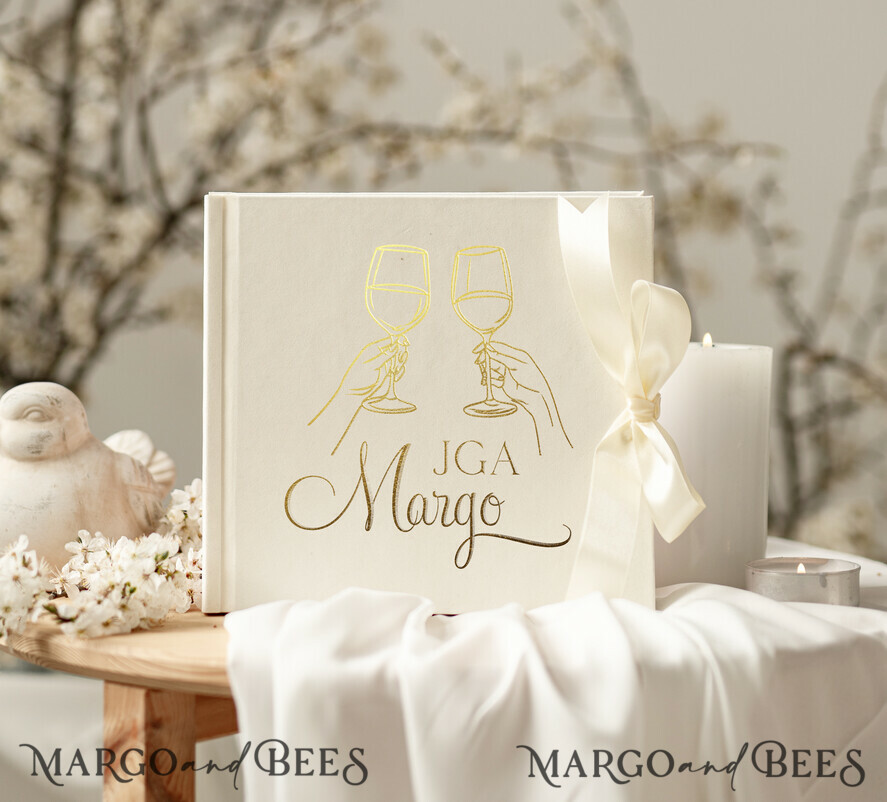 BRIDAL SHOWER INVITATIONS JGA geschenk braut JGA Gästebuch für die Braut – Buch mit Schleife & Fragen an Freundinnen – personalisiert
