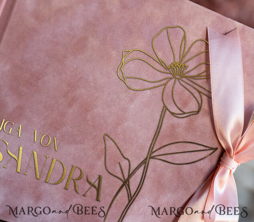 BRIDAL SHOWER INVITATIONS JGA geschenk braut JGA Gästebuch für die Braut – Velour-Buch mit Schleife & Fragen an Freundinnen – personalisiert