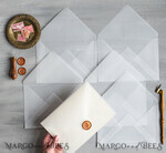 WEDDING INVITATIONS Velvet Envelopes  vellum Handmade envelopes transparent envelope for invitations, handmade Craft Envelopes for Wedding cards6