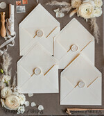 WEDDING INVITATIONS Velvet Envelopes  Ivory envelopes for invitations with velvet liners, a7 handmade  Envelopes with velvet liner for Wedding cards5