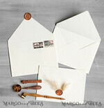 WEDDING INVITATIONS Velvet Envelopes  Ivory Handmade envelopes with Liner for invitations, handmade Craft Envelopes fo Wedding cards3