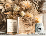 HOCHZEITS-GÄSTEBÜCHER Holzrustikale Gästebücher Rustikales Holz Hochzeits-Gästebuch, Boho Instax Sofortbild Fotokabine, Holzalbum rustikales Gästebuch Polaroids13