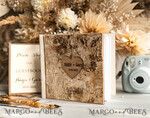HOCHZEITS-GÄSTEBÜCHER Holzrustikale Gästebücher Rustikales Holz Hochzeits-Gästebuch, Boho Instax Sofortbild Fotokabine, Holzalbum rustikales Gästebuch Polaroids13