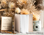 HOCHZEITS-GÄSTEBÜCHER Holzrustikale Gästebücher Rustikales Holz Hochzeits-Gästebuch, Boho Instax Sofortbild Fotokabine, Holzalbum rustikales Gästebuch Polaroids13