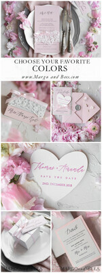 PLACE CARDS / TABLE CARDS Lace Romantic Lace Blush Pink Wedding Place Cards with Blush Pink Ribbon, Elegant Name Tags for Your Wedding Tables, Blush Pink Weddign Stationery, Gorgeous Cards8