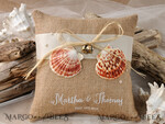 Beach Seashells wedding Ring Pillow • Custom Burlap Beach Ring Bearer Pillow • Beach Custom Ring Bearer3