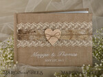 Preonalised wedding Guestbook, Vintage Rustic Instant Photo Book Boho Burlap Instax Wedding Photo Guestbook5