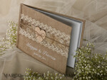 Preonalised wedding Guestbook, Vintage Rustic Instant Photo Book Boho Burlap Instax Wedding Photo Guestbook5