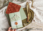 HOCHZEITS EINLADUNGEN rustikal / Landhausstil / Shabby Chic Terracotta Salbeigrünes Hochzeitseinladungset, Natürliche Schleierkraut Blumen Hochzeitseinladung Suite Minimalistische Moderne Boho Gartenhochzeit Einladungen15