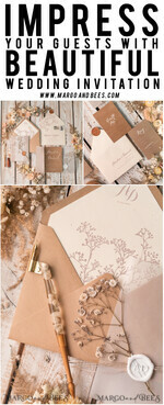 HOCHZEITS EINLADUNGEN rustikal / Landhausstil / Shabby Chic Rustikale Hochzeitskarten UK Echte Gypsophila Pergamentumwicklung mit Wachssiegel Baby Atem Blumen auf handgemachter Umschlag11