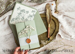 HOCHZEITS EINLADUNGEN rustikal / Landhausstil / Shabby Chic Salbeigrüne Hochzeits-Einladungskarte Set Natürliche Baby-Atemblumen Hochzeits-Einladungen Suite Moderne Boho-Hochzeitskarten Gartenhochzeit15