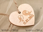 wedding favor, heart or custom design wooden tag3