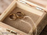 RING BEARER BOXES & PILLOWS Epoxy Wedding rings Box Custom Wedding Ring box for ceremony, wood wedding ring box  • rustic wedding rings box • real flowers in resin luxury ring box9