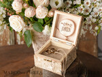 RING BEARER BOXES & PILLOWS Epoxy Wedding rings Box Custom Wedding Ring box for ceremony, wood wedding ring box  • rustic wedding rings box • real flowers in resin luxury ring box9