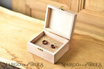 RING BEARER BOXES & PILLOWS Epoxy Wedding rings Box Presonaised Ring Box for wedding bands, engraved wedding ring box  • personalised rustic ring box • real flowers in epoxy luxury ring box4
