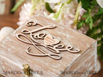RING BEARER BOXES & PILLOWS Epoxy Wedding rings Box Presoanlised wedding Ring box for 2 or 3 rings, engraved wedding ring box  • personalised rustic ring box • real flowers in epoxy luxury ring box12
