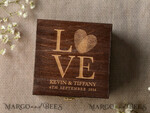 RING BEARER BOXES & PILLOWS Epoxy Wedding rings Box Personalised wedding box his and hers, engraved wedding ring box  • personalised rustic ring box • real flowers in epoxy luxury ring box4