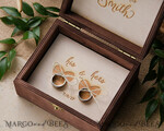 RING BEARER BOXES & PILLOWS Epoxy Wedding rings Box Presonaised Ring Box for wedding bands, rustic glam wedding ring box  • handmade ring bearer box • velvet luxury ring box6