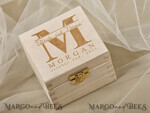 RING BEARER BOXES & PILLOWS Epoxy Wedding rings Box Presonaised Ring Box for wedding bands, rustic glam wedding ring box  • handmade ring bearer box • velvet luxury ring box3