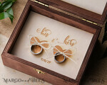 RING BEARER BOXES & PILLOWS Epoxy Wedding rings Box Custom Wedding Ring box for ceremony, wooden wedding ring box  • rustic ring bearer box • real flowers in resin luxury ring box5