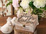 RING BEARER BOXES & PILLOWS Epoxy Wedding rings Box Presonaised Ring Box for wedding bands, wooden wedding ring box  • rustic ring bearer box • real flowers in resin luxury ring box10