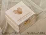RING BEARER BOXES & PILLOWS Epoxy Wedding rings Box Personalised wedding box his and hers, wood wedding ring box  • rustic wedding rings box • real flowers in resin luxury ring box4