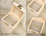 RING BEARER BOXES & PILLOWS Epoxy Wedding rings Box Personalised wedding box his and hers, wood wedding ring box  • rustic wedding rings box • real flowers in resin luxury ring box4