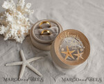 RING BEARER BOXES & PILLOWS Epoxy Wedding rings Box wedding beach ring Box, engraved wedding ring box  • personalised rustic ring box • real Starfish luxury ring box18