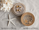 RING BEARER BOXES & PILLOWS Epoxy Wedding rings Box wedding beach ring Box, engraved wedding ring box  • personalised rustic ring box • real Starfish luxury ring box18