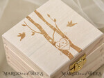 RING BEARER BOXES & PILLOWS Epoxy Wedding rings Box Presoanlised wedding Ring box for 2 or 3 rings, Handmade wedding ring box • Real Flowers ring bearer box • wood luxury ring box5