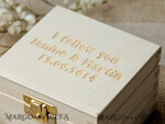 RING BEARER BOXES & PILLOWS Epoxy Wedding rings Box Personalised wedding box his and hers, engraved wedding ring box  • personalised rustic ring box • real flowers in epoxy luxury ring box3