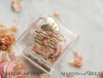 RING BEARER BOXES & PILLOWS Epoxy Wedding rings Box Clear Acryl wedding bearers, Gold glam wedding ring box  • handmade ring bearer box • Mirror Gold luxury ring box14