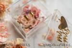 RING BEARER BOXES & PILLOWS Epoxy Wedding rings Box Clear Acryl wedding bearers, Gold glam wedding ring box  • handmade ring bearer box • Mirror Gold luxury ring box14