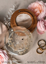 RINGTRÄGERBOXEN & KISSEN Epoxidharz Trauringe Box Epoxidharz & Holz Eheringbox für die Zeremonie, Boho Epoxid Eheringboxen für ihn und sie, transparente Epoxid-Doppelringbox für die Hochzeit, Holzharzblumen Heiratsantragsringbox.25