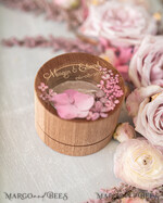 RING BEARER BOXES & PILLOWS Epoxy Wedding rings Box Personalised wedding box his and hers, Handmade wedding ring box • Real Flowers ring bearer box • wood luxury ring box23