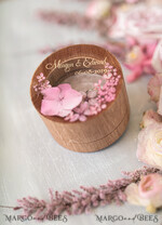 RING BEARER BOXES & PILLOWS Epoxy Wedding rings Box Personalised wedding box his and hers, Handmade wedding ring box • Real Flowers ring bearer box • wood luxury ring box23