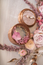 RING BEARER BOXES & PILLOWS Epoxy Wedding rings Box Personalised wedding box his and hers, Handmade wedding ring box • Real Flowers ring bearer box • wood luxury ring box23